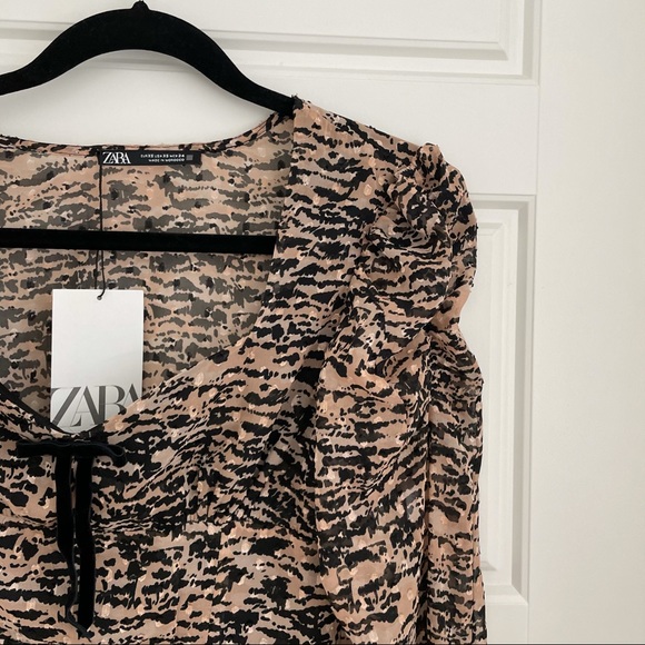 ZARA ANIMAL PRINT DRESS - Picture 11 of 14